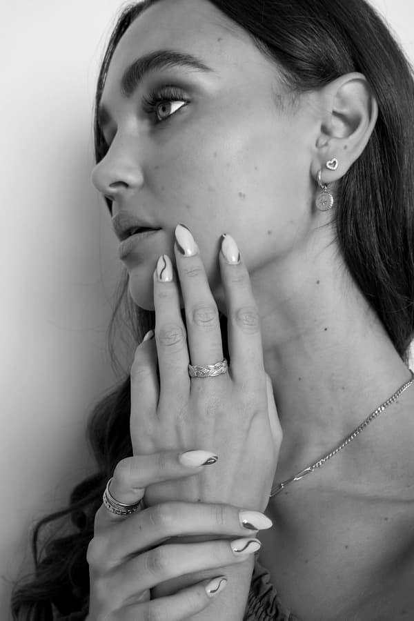 Ring i Rostfritt Stål med Flätad Design - Silver - Justerbar