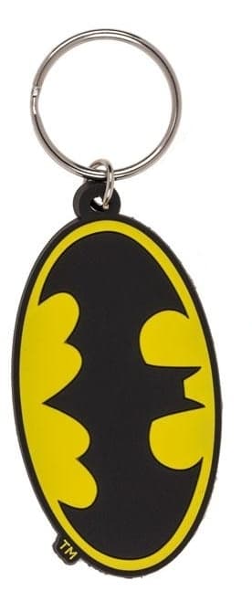 Nyckelring - Batman - Svart & Gul Fladdermus - Licensierad