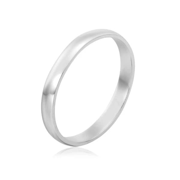Slät Blank Rundad Silver Ring i Rostfritt Stål - 3 mm - Stl 20