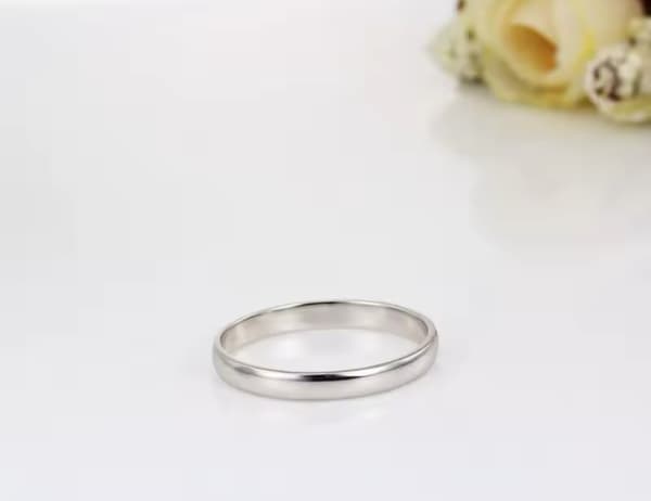 Slät Blank Rundad Silver Ring i Rostfritt Stål - 3 mm - Stl 21