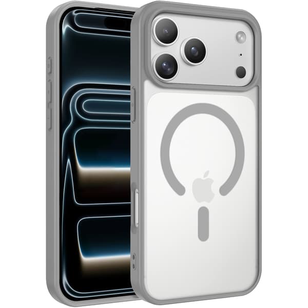 iPhone 17 Pro Max Cover MagSafe Color Clear - Grå