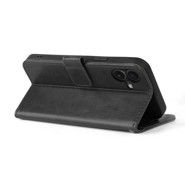 iPhone 16 PRO Plånboksfodral i Läder – 3 Kortfack – VIT