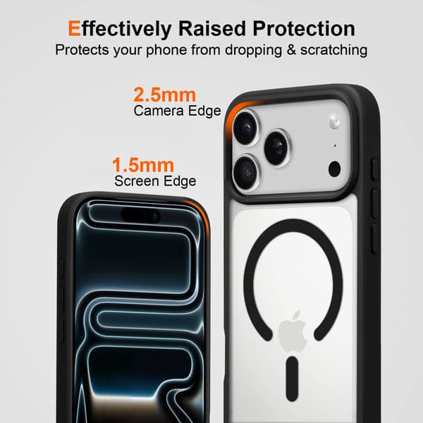 iPhone 17 Pro Max Skal MagSafe Color Clear - Svart