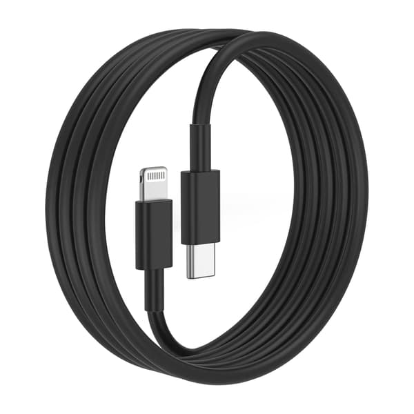 2-pak opladerkabel iPhone & AirPods - USB-C til Lightning - 2M - SORT