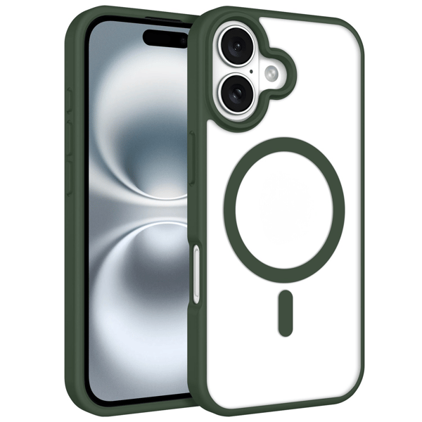 iPhone 17 Cover Magnetisk Farve Klar - Grøn
