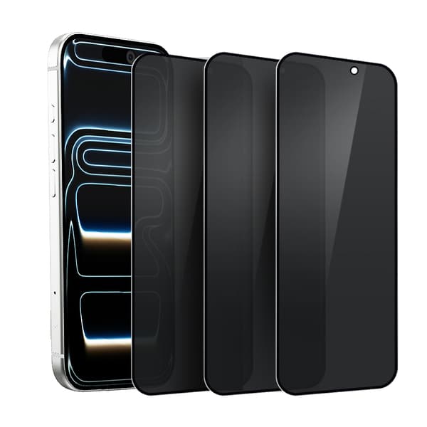 3-Pack iPhone 18 Pro Max Skärmskydd Privacy i Premium Härdat Glas