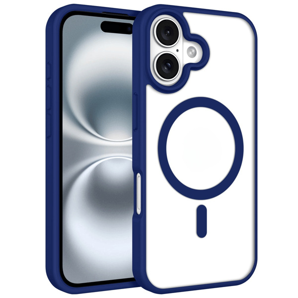 iPhone 16 Skal Magnetiskt Color Clear - Mörkblå