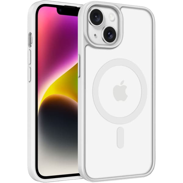 iPhone 14 Skal MagSafe Clear Color - Vit