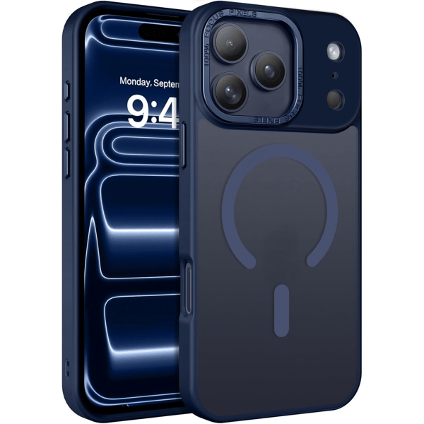 iPhone 18 Pro Max Cover - Magnetisk Frostet Cover – MØRKEBLÅ