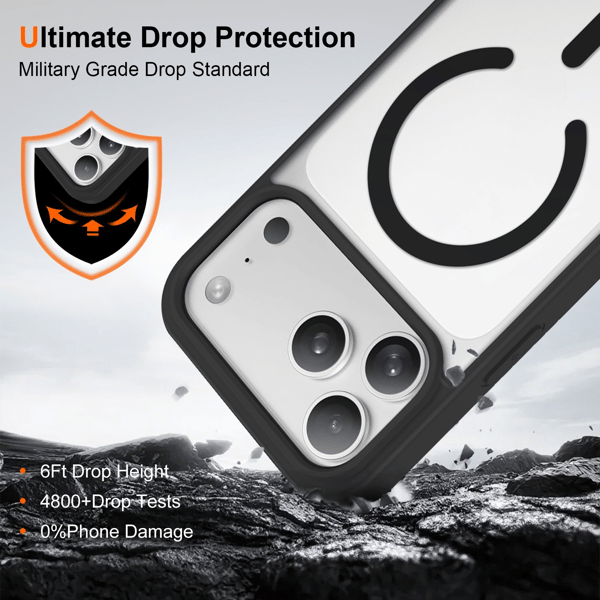 iPhone 18 PRO Skal Magnetiskt Color Clear - Svart