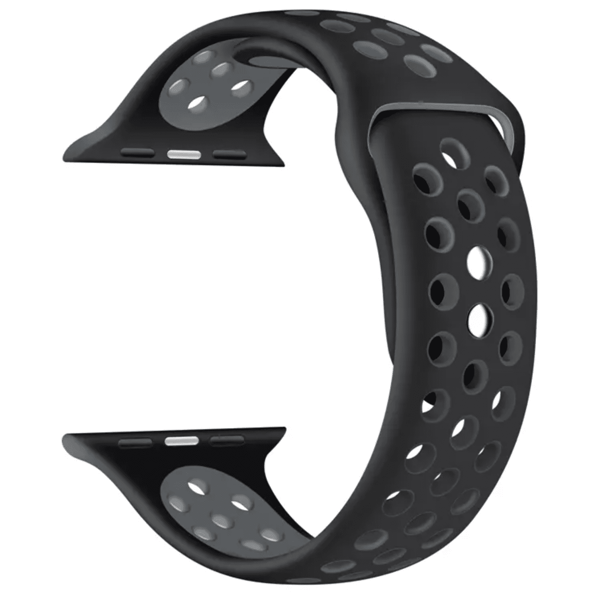 Silikone rem Sport til Apple Watch 42-49mm - Sort/Grå