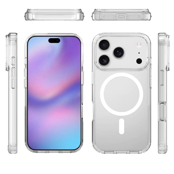 iPhone 18 Pro Max Skal - Magnetiskt Transparent Skal