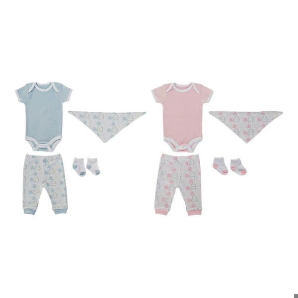 Coffret Bébé DKD Home Decor 2 Enheter Blå Vit Rosa