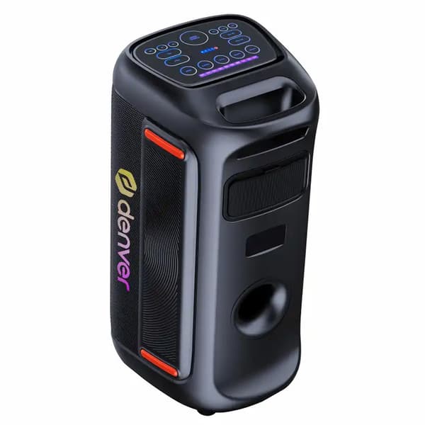Denver BPS-370 bilekaiutin 100 W RMS Bluetooth 5.3 LED langattomalla mikrofonilla