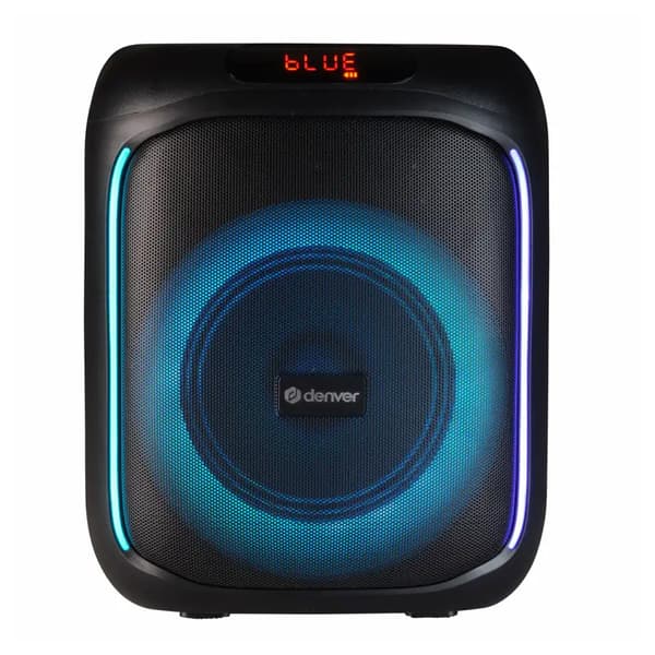 Denver BPS-165 bilekaiutin / Bluetooth-kaiutin LED-valoilla, mikrofonitulolla ja 20 W RMS -teholla