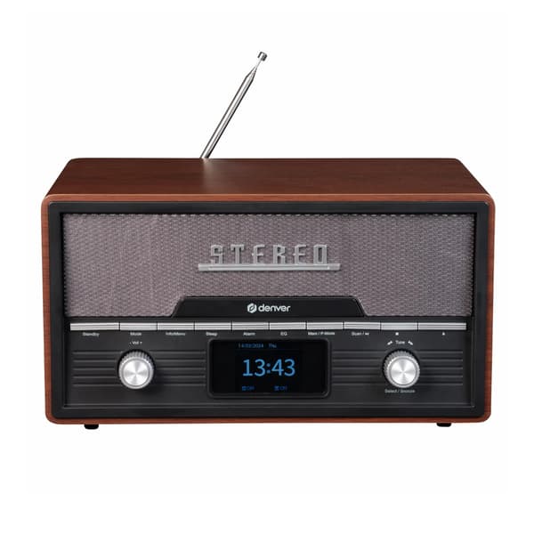 Denver MDA-525DW Retro Stereojärjestelmä – DAB+, Bluetooth, CD-soitin ja USB