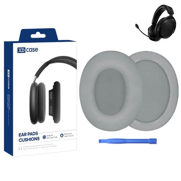 Keinonahkaiset korvatyynyt HyperX Cloud II 2/HyperX Cloud-sarjaan - Harmaa