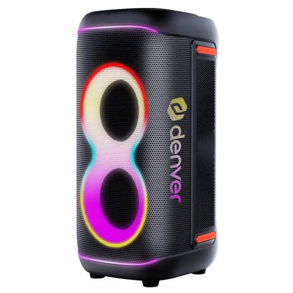Denver BPS-370 bilekaiutin 100 W RMS Bluetooth 5.3 LED langattomalla mikrofonilla