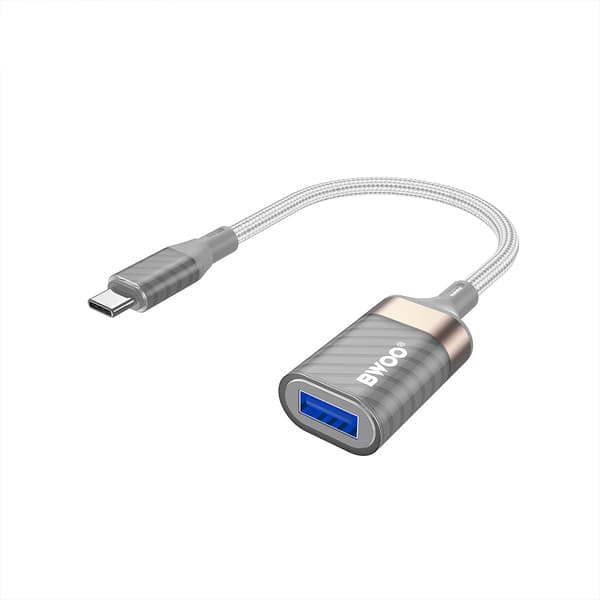 BWOO USB-C-USB-A-sovitin, 18 cm:n pituinen