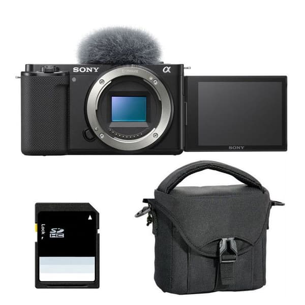 SONY ALPHA ZV-E10 SORT NØGEN + Taske + SD 8 GB