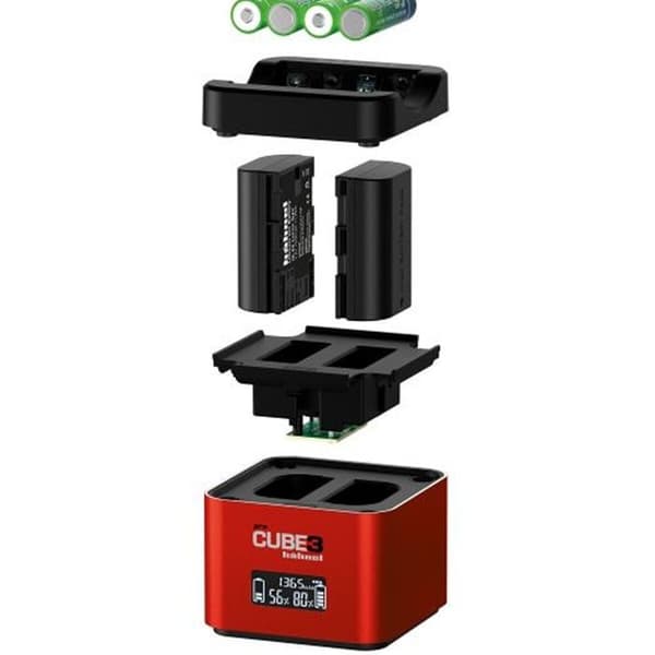 HAHNEL ProCube3 oplader kompatibel med Canon LP-E6. E6N. E6NH. E6P. LP-E8. LP-E17.
