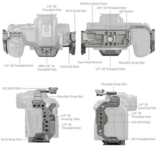 SMALLRIG 4977 HawkLock Hurtigfrigivelsesbur til Canon EOS R5 Mark II
