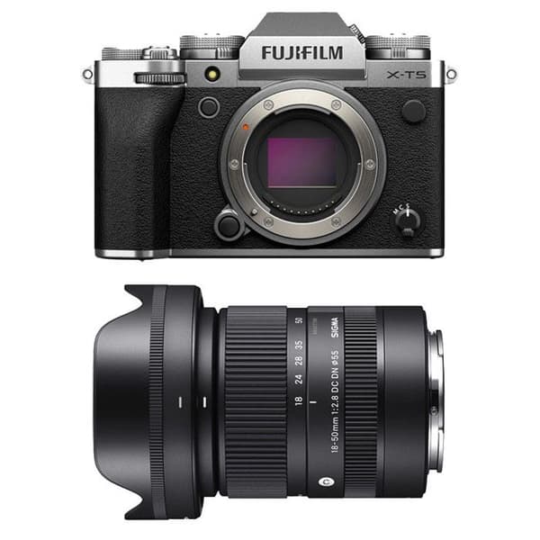 FUJIFILM X-T5 Sølv + SIGMA 18-50