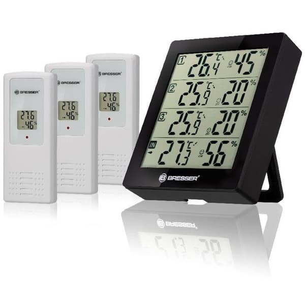 BRESSER Termometer Temeo Hygro Quadro sort - 7000020CM3000