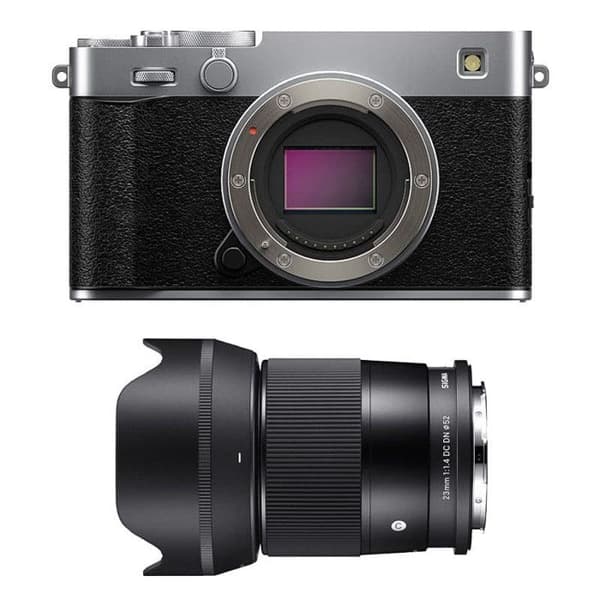 FUJIFILM X-E5 Sølv + SIGMA 23mm f/1.4