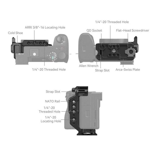 SMALLRIG 4337 halvbur til sony a6700/6600/6500/6400