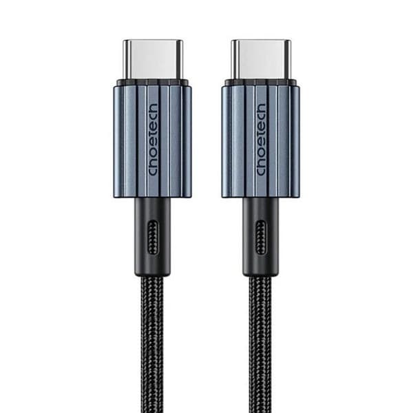 CHOETECH Kudottu USB-C -kaapeli USB-C PD60W Musta 1,2M