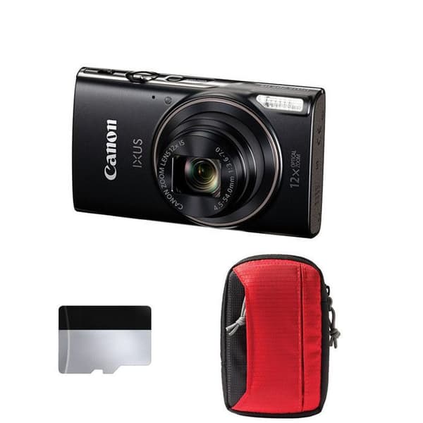 CANON Compact Ixus 285 HS A Sort + Taske + SD-kort 8GB