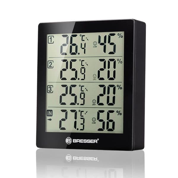 BRESSER Termometer Temeo Hygro Quadro sort - 7000020CM3000