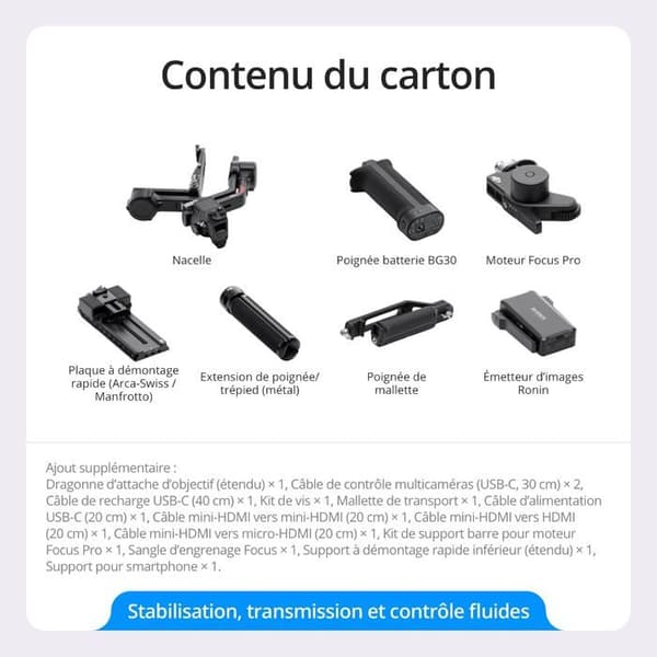 Bundle DJI RS 4 Pro, stabilisator til DSLR/film kamera