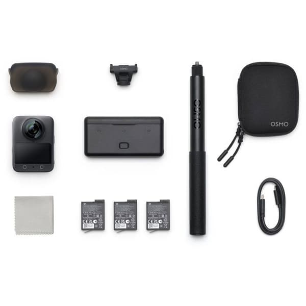 360° kamera - DJI - Osmo 360 Aventure Bundle - 8K native - 1” sensor - Inklusive tilbehør