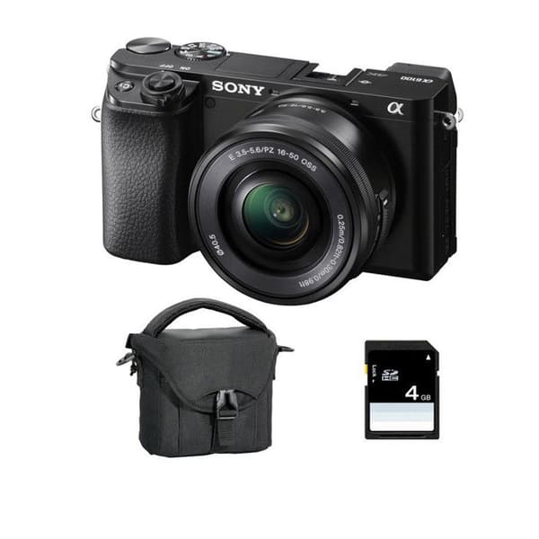 SONY ALPHA 6100 SORT + 16-50 + Taske + SD 8 GB