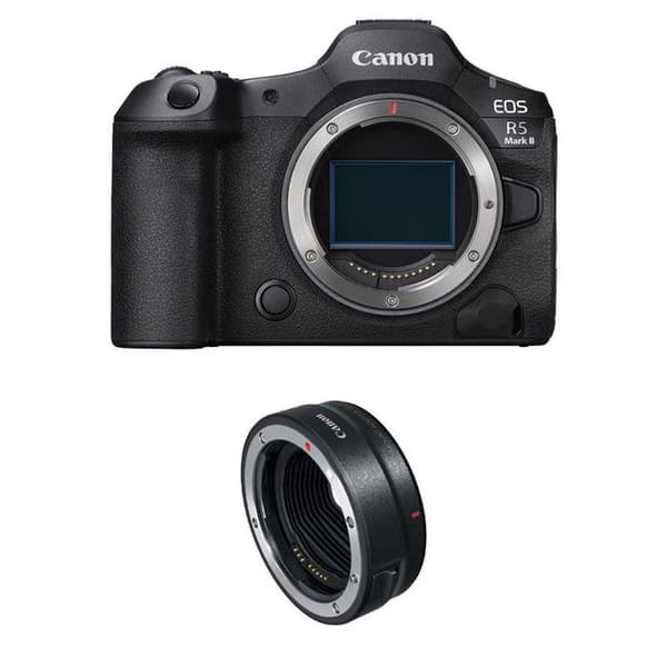 CANON EOS R5 MARK II nu + EF-EOS-R -adapteri