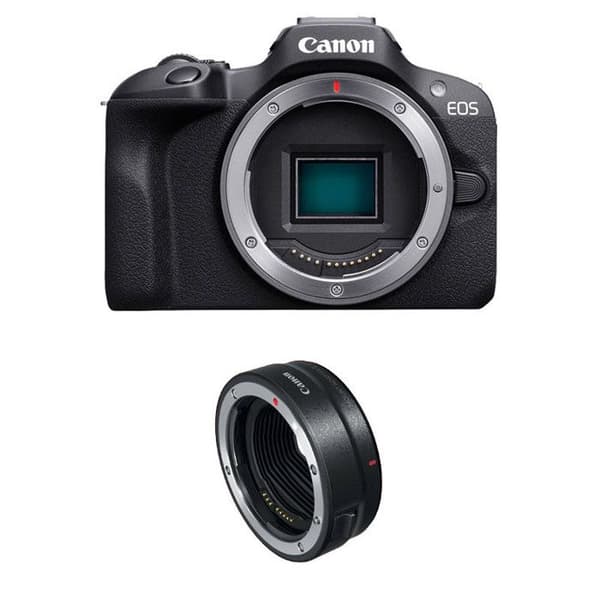 CANON EOS R100 + EF-EOS R -adapteri