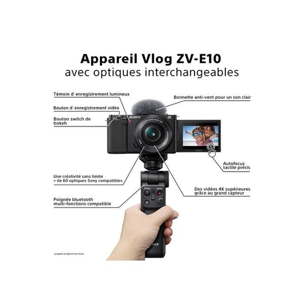 SONY ALPHA ZV-E10 MUSTA + 16-50 PZ