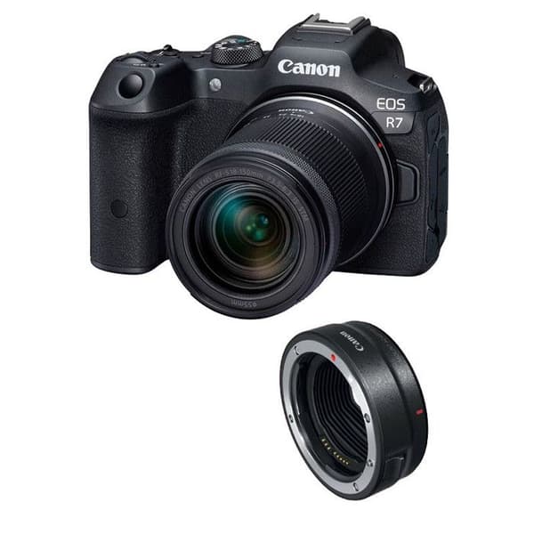 CANON EOS R7 + RF-S 18-150mm F3.5-6.3 IS STM + EF-EOS R adapter