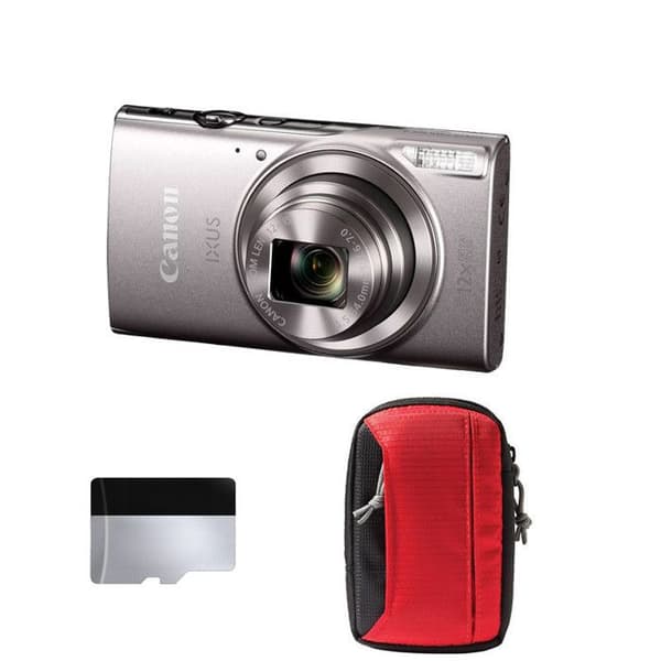 CANON Compact Ixus 285 HS A Silver + Väska + SD-kort 8Go