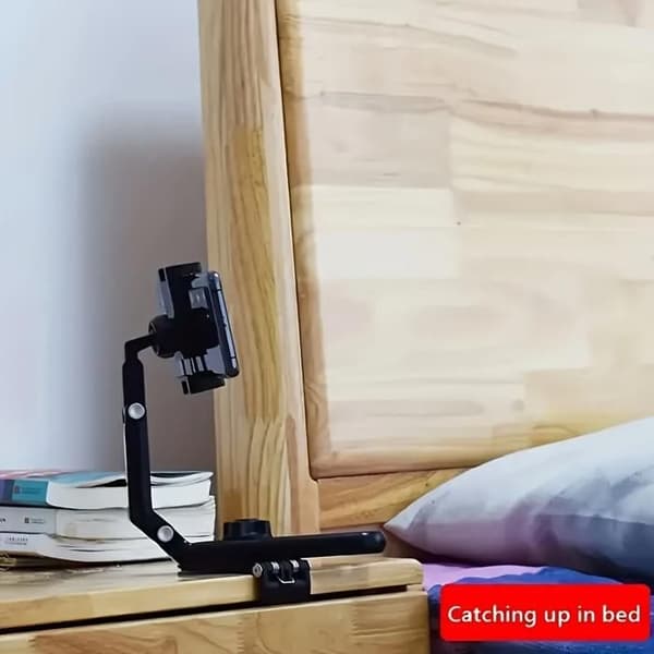 Telefonstöd 1080° roterande, hållbart ABS-material, justerbart stöd för sovrum, kök, fordon