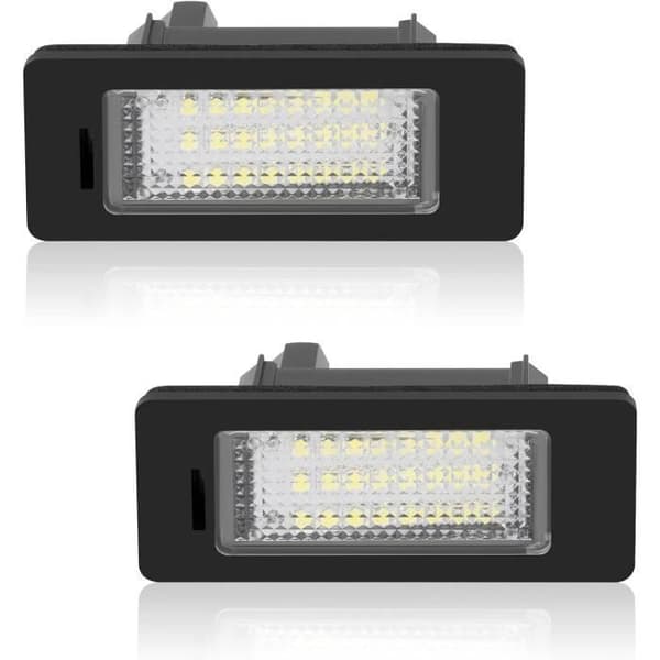 2ST LED Belysning Registreringsskylt Bil Lampor Super Ljus 6000K Xenon Vit 24SMD, för BMW E82/E88/E90/E92/E93/E39