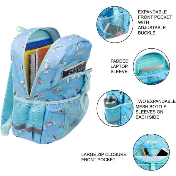 Barnryggsäck - Grön - 42x30x13cm - Hållbar polyester - Vadderade axelremmar