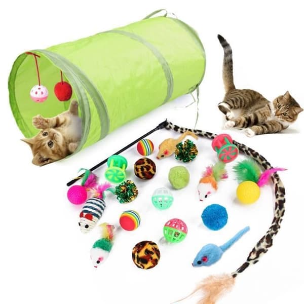 21 delar Kattleksaker Variation Paket För Kattunge