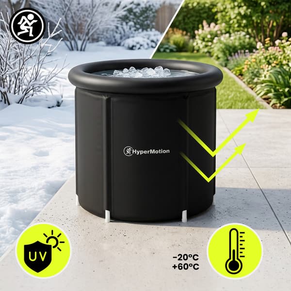 Sammenklappeligt Isbad 330L Cold Plunge Kar Sort HyperMotion