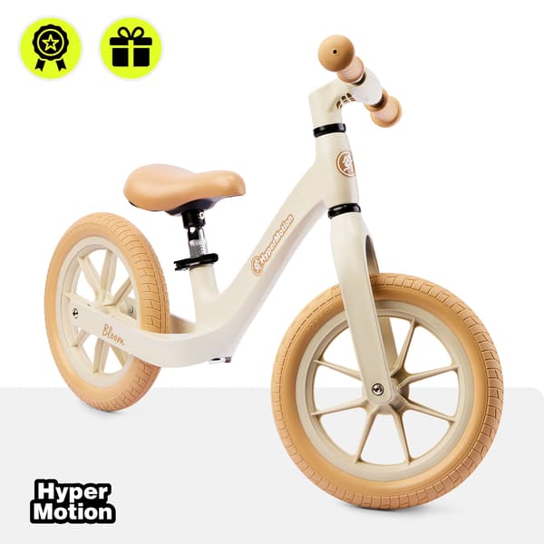 Løbecykel HyperMotion Bloom 12” sandgrå til børn
