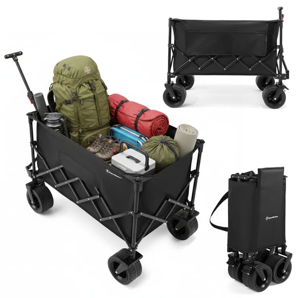 HyperMotion foldbar transportvogn 200L strand camping vogn