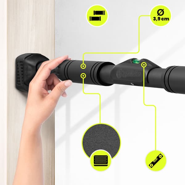 HyperMotion justerbar pull-up-stang – effektiv hjemmetræning