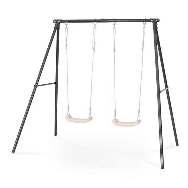 Dubbel trädgårdsgunga för barn HyperMotion beige